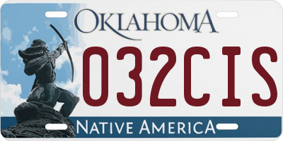 OK license plate 032CIS