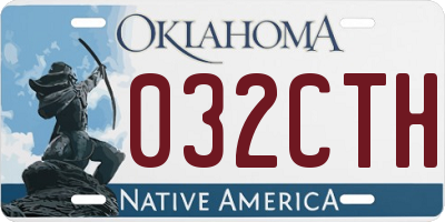 OK license plate 032CTH