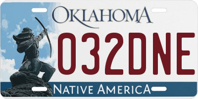 OK license plate 032DNE