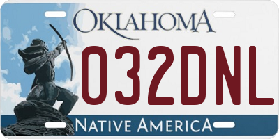 OK license plate 032DNL