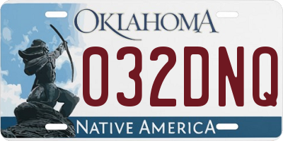 OK license plate 032DNQ