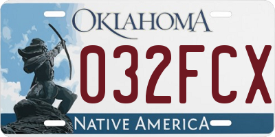 OK license plate 032FCX