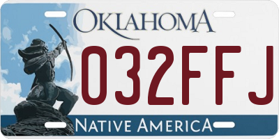 OK license plate 032FFJ