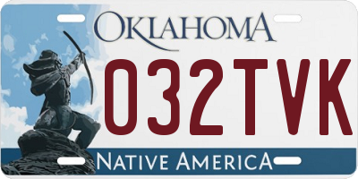 OK license plate 032TVK