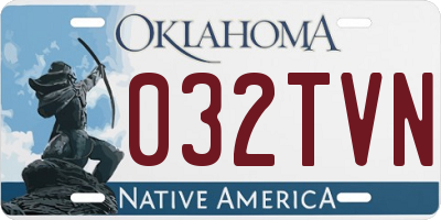 OK license plate 032TVN