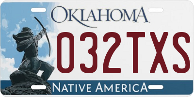 OK license plate 032TXS