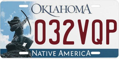 OK license plate 032VQP