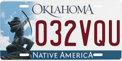OK license plate 032VQU