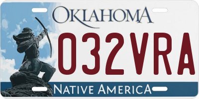 OK license plate 032VRA