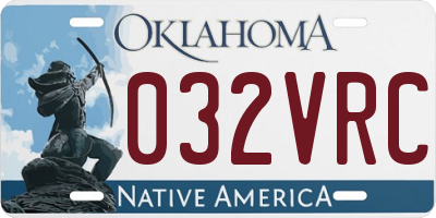 OK license plate 032VRC