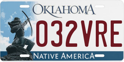 OK license plate 032VRE