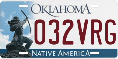 OK license plate 032VRG