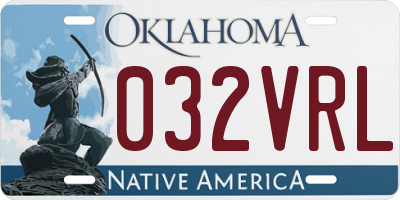 OK license plate 032VRL