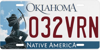 OK license plate 032VRN