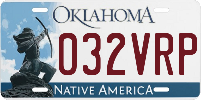 OK license plate 032VRP