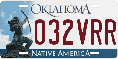 OK license plate 032VRR