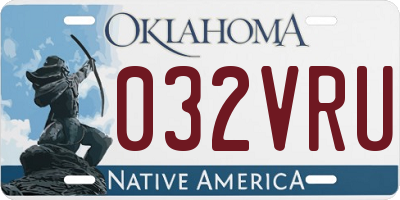OK license plate 032VRU