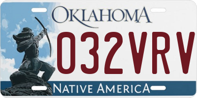 OK license plate 032VRV