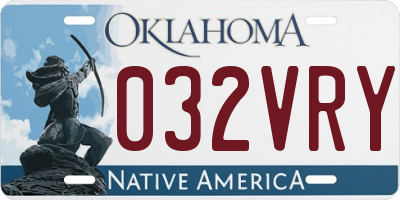 OK license plate 032VRY