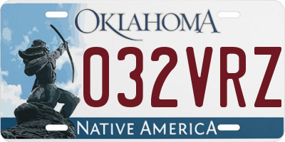 OK license plate 032VRZ