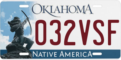 OK license plate 032VSF