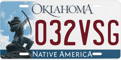 OK license plate 032VSG