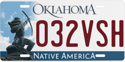 OK license plate 032VSH