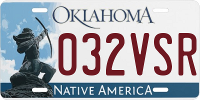 OK license plate 032VSR