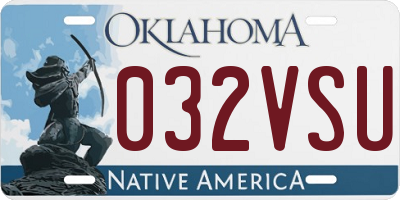 OK license plate 032VSU