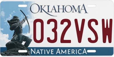 OK license plate 032VSW