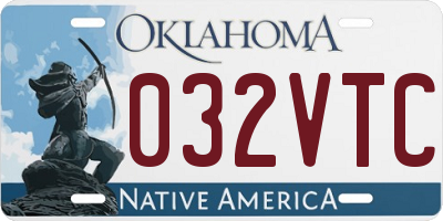 OK license plate 032VTC