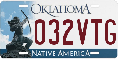OK license plate 032VTG