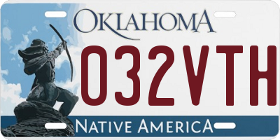 OK license plate 032VTH