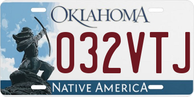 OK license plate 032VTJ