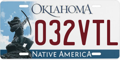 OK license plate 032VTL