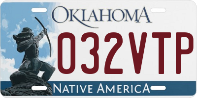 OK license plate 032VTP