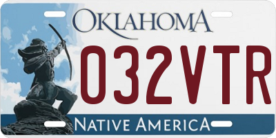 OK license plate 032VTR
