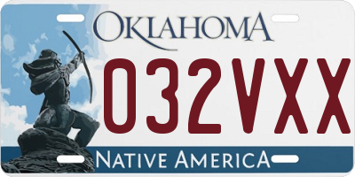 OK license plate 032VXX