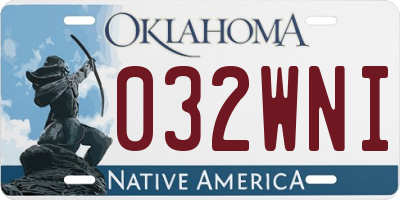 OK license plate 032WNI