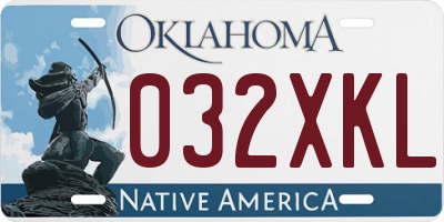OK license plate 032XKL