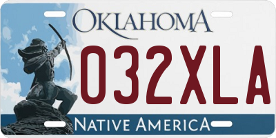 OK license plate 032XLA