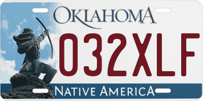 OK license plate 032XLF