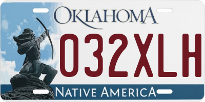 OK license plate 032XLH