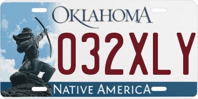 OK license plate 032XLY