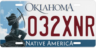 OK license plate 032XNR