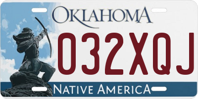 OK license plate 032XQJ