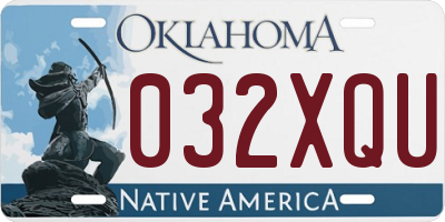 OK license plate 032XQU