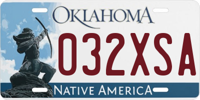 OK license plate 032XSA
