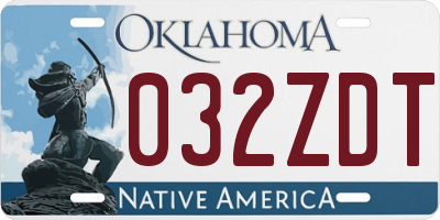 OK license plate 032ZDT
