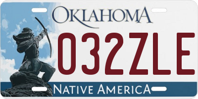 OK license plate 032ZLE